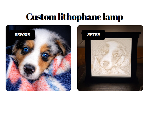 3D printed lithophane light with personalized image