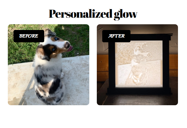 personalized lithophane night light from picture